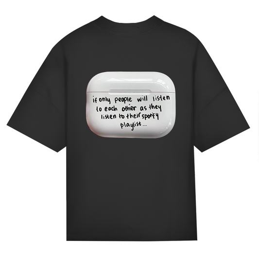 OVERSIZED "PLAYLIST" SHIRT BACKPRINT